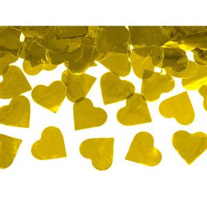 Konfetti kilövõ ágyú, 60 cm, szív, arany