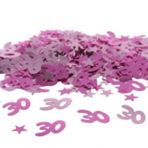Konfetti, metál pink, 30-as, 14 g/csomag