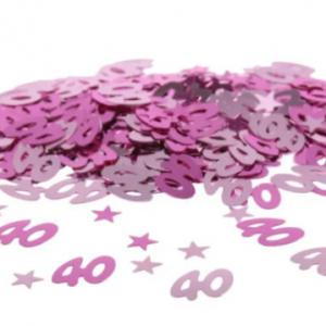 Konfetti, metál pink, 40-es, 14 gr/csomag