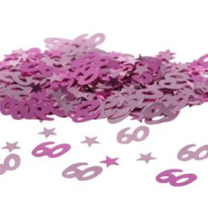 Konfetti, metál pink, 60-es, 14 gr/csomag