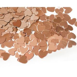Konfetti, szív forma, rose-gold, 12 gramm