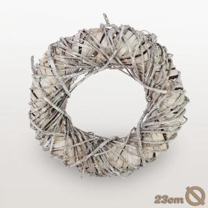 Koszorú fehér 23cm norvég koszorú