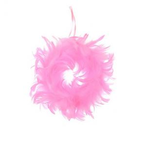 Koszorú toll kerek akasztós rózsaszín