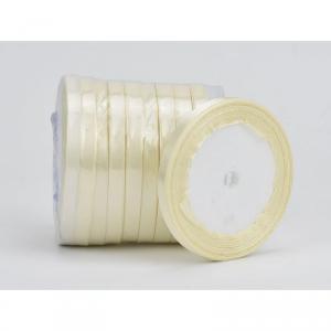 Krém szatén szalag 6mm 10 tekercs