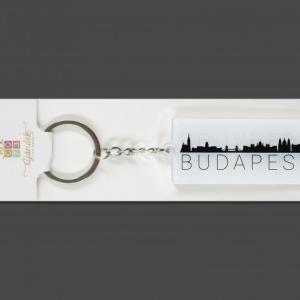 Kulcstartó Budapest fehér 7,5cm
