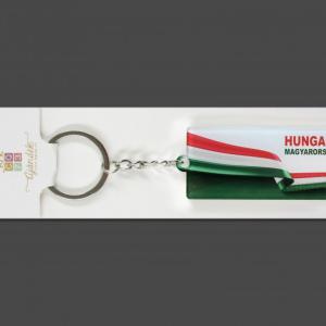 Kulcstartó Hungary-Magyarország zászlós 7,5cm