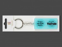 Kulcstartó Legjobb Testvér 7,5cm türkiz