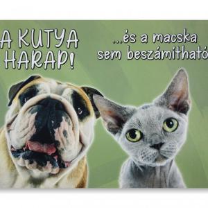 Lábtörlő A kutya harap ...és a macska sem beszámítható 60x40cm