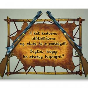 Lábtörlő Vadász 60x40cm vicces felirattal