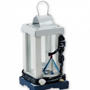 Lámpás hajós hajó motívummal 10x10x19 cm