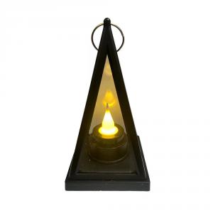 Lámpás ledes gúla alakú fekete 13,5x7cm