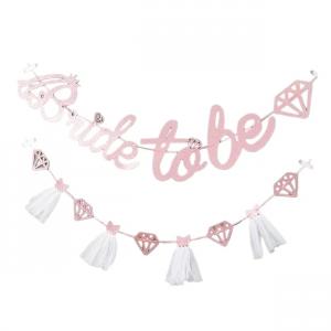 Lánybúcsú banner rosegold 2x3m