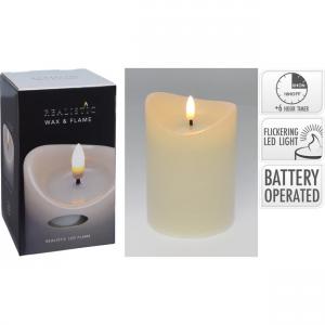 LED-es gyertya fehér 90x125mm