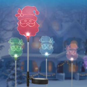 LED-es szolár lámpa - Mikulás 1 db