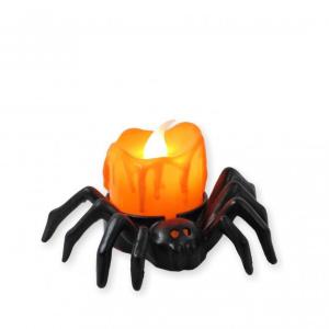 LEDes Halloween Pók mécses 9x5cm