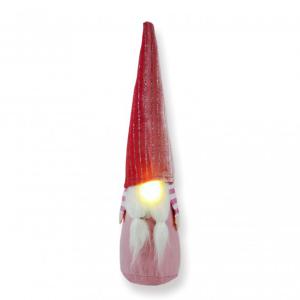 LEDes világító orrú manó rózsaszín 42cm 631435