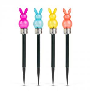 Leszúrható szolár lámpa nyuszi 1 fehér LED 5,5 x 38,5 cm