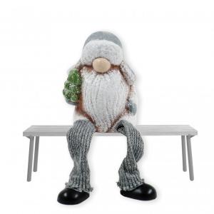 Lógólábú törpe figura fenyőfával 8cm 165080 2f