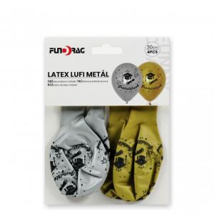 Lufi ballagós Gratulálunk arany/ezüst 4db 30cm