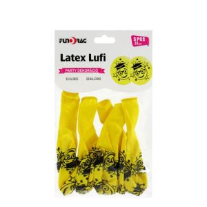Lufi ballagós sárga 5db 30cm