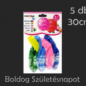 Lufi Boldog Születésnapot színes 5db 30cm