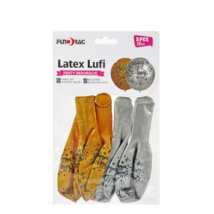 Lufi Boldog Szülinapot arany/ezüst 5db 30cm