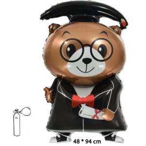 Lufi, fólia, ballagó medve, 94 x 48 cm