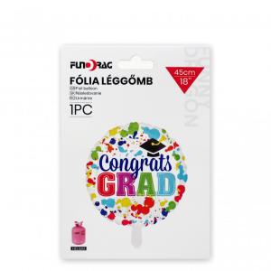 Lufi fólia ballagós Congrats Grad 45cm színes