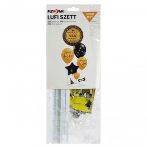 Lufi szett Happy New Year fekete/arany 160cm