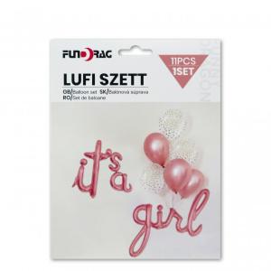 Lufi szett Its a girl rose 11db