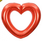 Lufi szív 98x98 cm piros