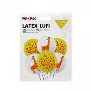 Lufi zsiráfos sárga/fehér 6db 30cm