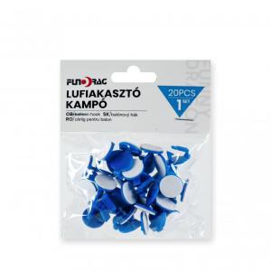 Lufiakasztó kampó öntapadós kék 20db 2cm