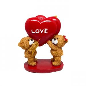 Macipár szívvel 9x7cm