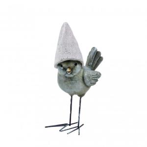 Madár figura fémlábú sapkában 17cm 252001360 4f