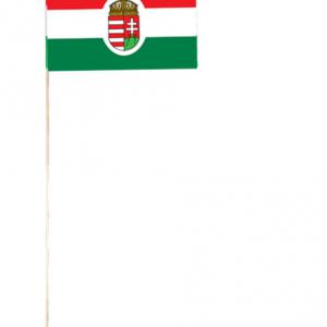 Magyar zászló, címerrel, hurkapálcán, 25 db/cs