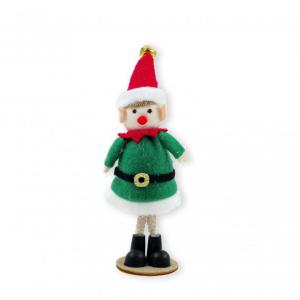 Manó fiú/lány zöld csengettyűs sapkában 17,5cm 058869 2f