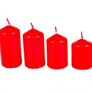 Mártott 40mm-es lépcsős gyertya piros (csom ár)