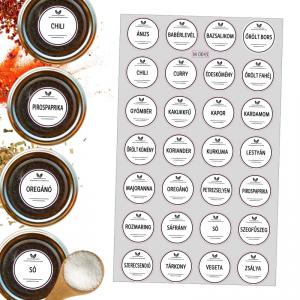 Matrica - Fűszerek alap 3cm 28db/lap