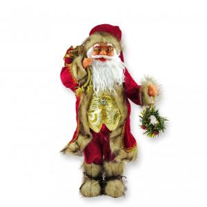 Mikulás 45cm arany és piros