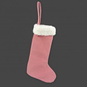 Mikulás zokni bársony mályva 30cm 058721