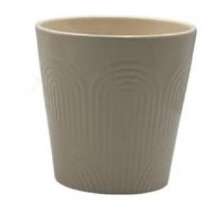 Mintás Kaspó 13 × 13 cm – 4 Színben (Krém, Rózsaszín, Szürke, Barna)