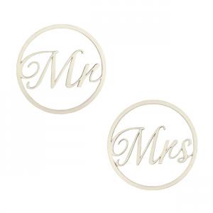 Mr&Mrs; karika szett színes-krém Átmérő: 24 cm, vastagság: 3mm