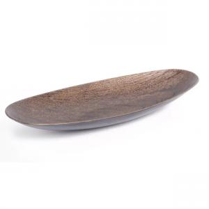 Műanyag tál ovál faerezet- sötét barna 40,5cm