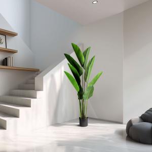 Műnövény dekoráció - banánlevél fa - zöld - 1,6 m