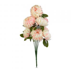 Műnövény dekoráció - krizantém - rózsaszín - 12 x 58 cm