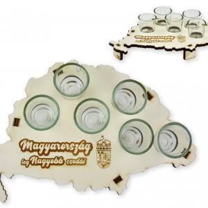 Nagy Magyarország + pálinkás pohár 6db ajándék szett