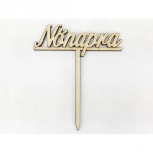 Natúr fa - Beszúrós Nőnapra felirat 9,5cm