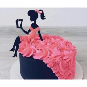 Natúr fa - Egyedi tortabeszúró lány választott számmal