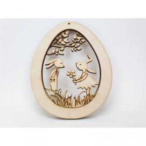 Natúr fa - Nyuszis tojásdísz 2 in 1 fiú nyuszi lány nyuszi és ebből lesz egy új kép